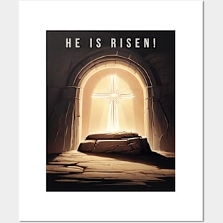 Happy Easter / Empty Tomb / He Has Risen Posters and Art